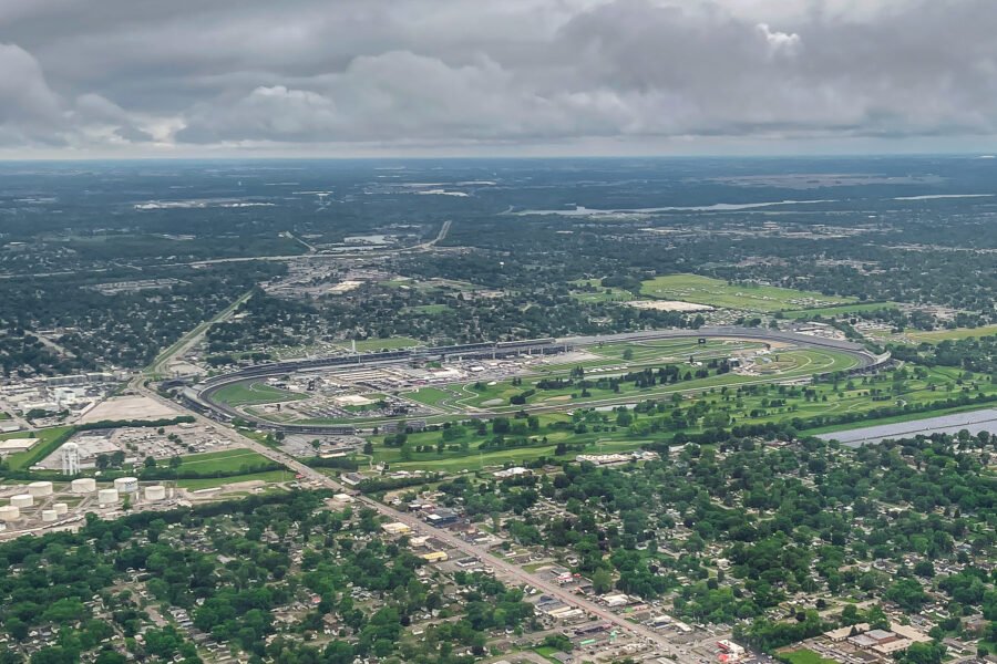 View Of Indianapolis Motor Speedway From Southwest Airlines