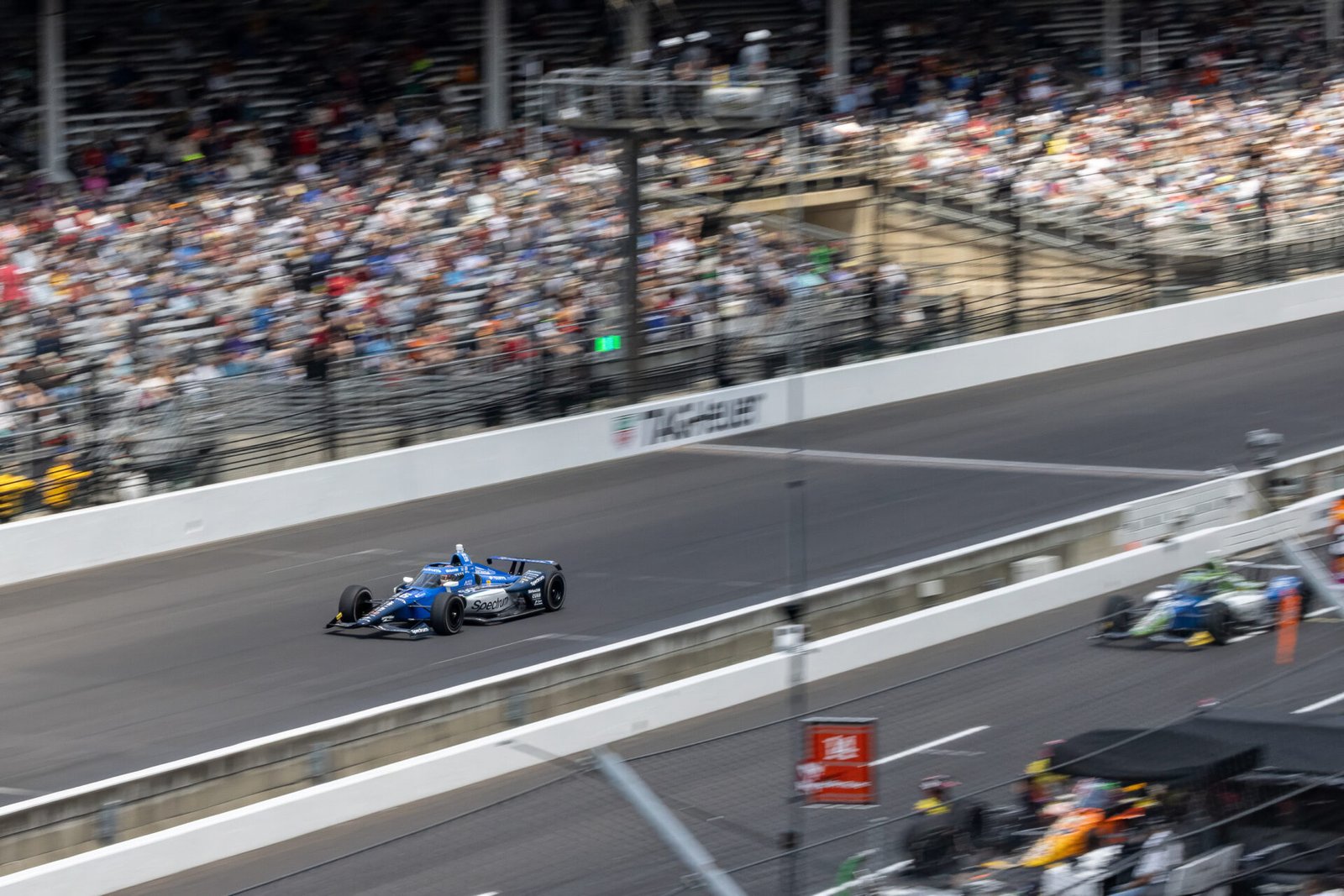 Marcus Armstrong On Main Straight Indianapolis