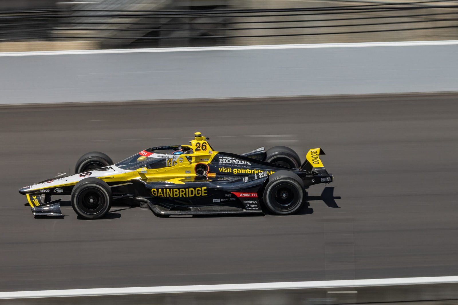 Colton Herta On Main Straight Indianapolis