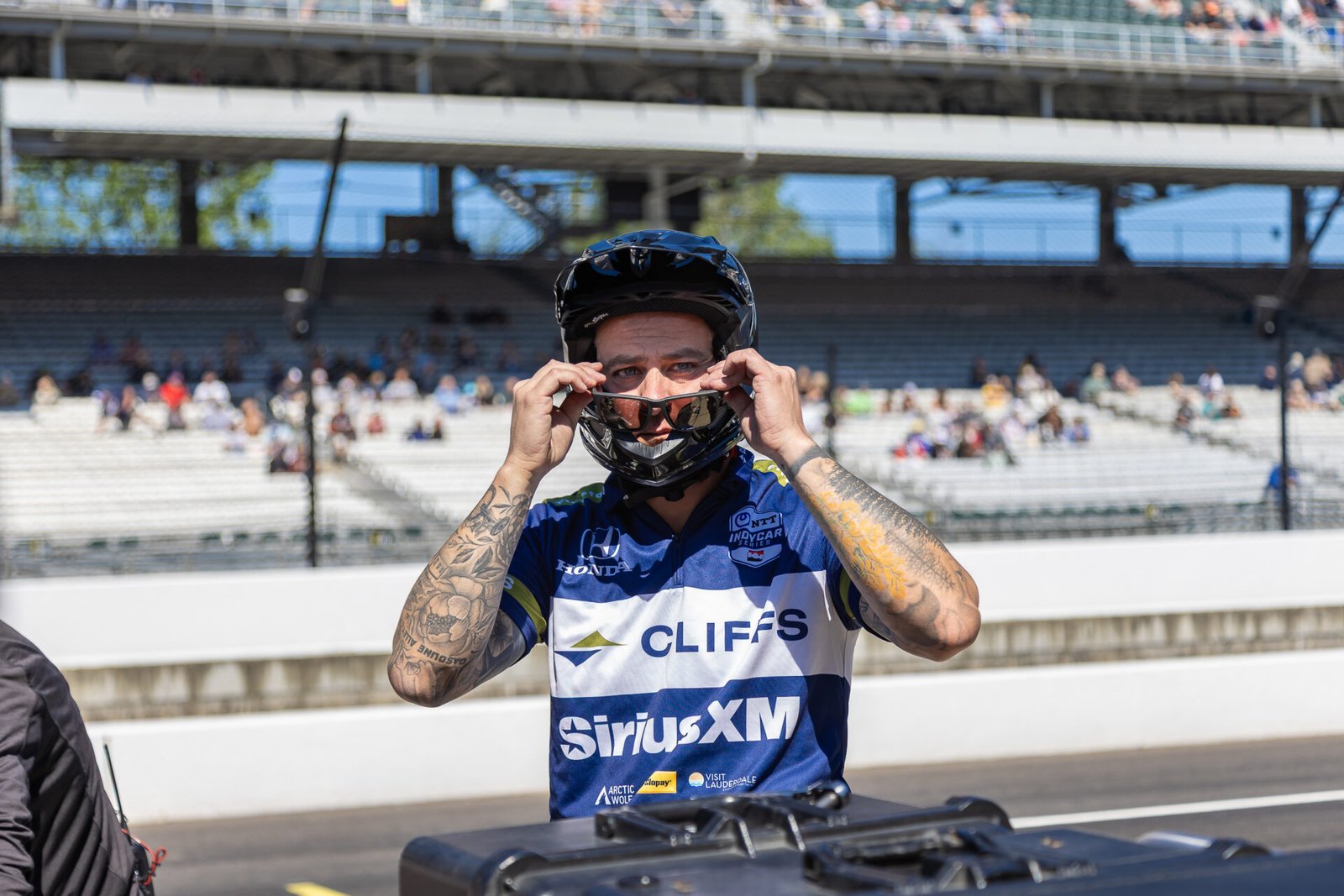 Danny Prepares On Pit Lane For Final Practice At Indianapolis