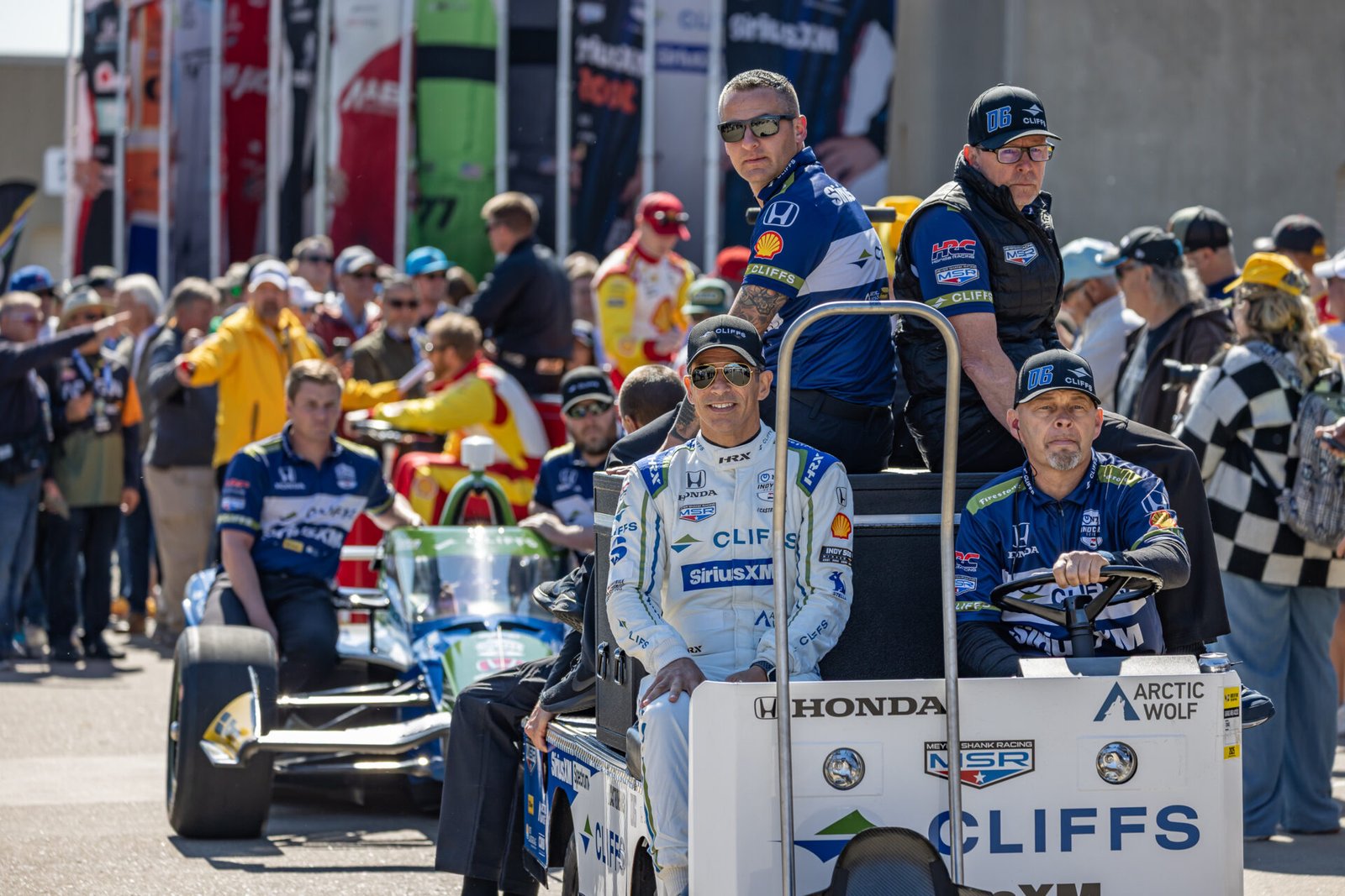 Helio Castroneves And Team Head To Pit Lane At Indianapolis 2025