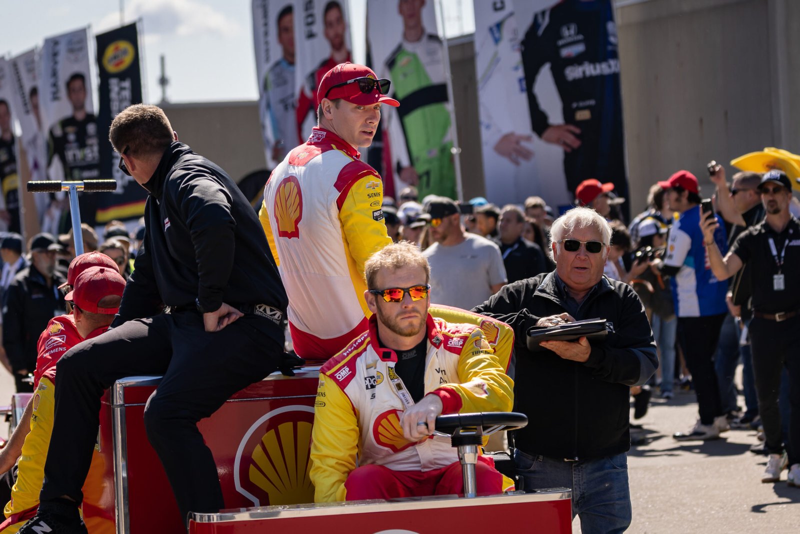 Josef Newgarden And Team Head To Pit Lane At Indianapolis 2025