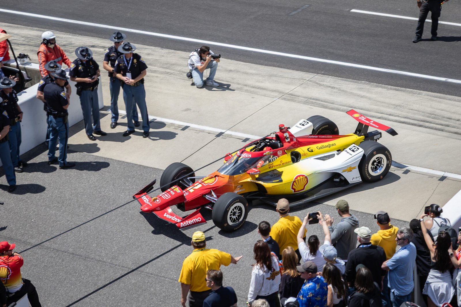 Josef Newgarden Returns To Garage At Indianapolis