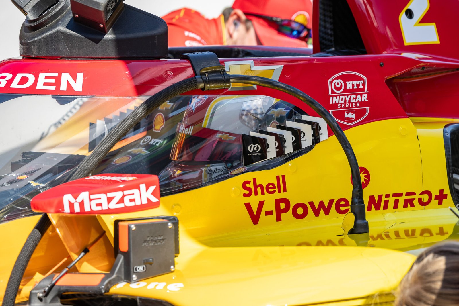 Josef Newgarden Sits In Car On Pit Lane At Indianapolis 2025