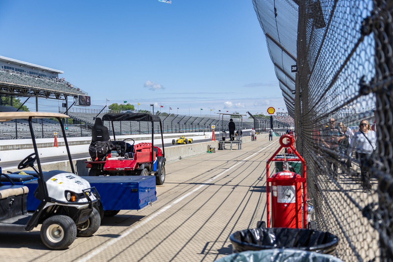 Scott Mclaughlin Comes Into Pits On Carb Day At Indianapolis