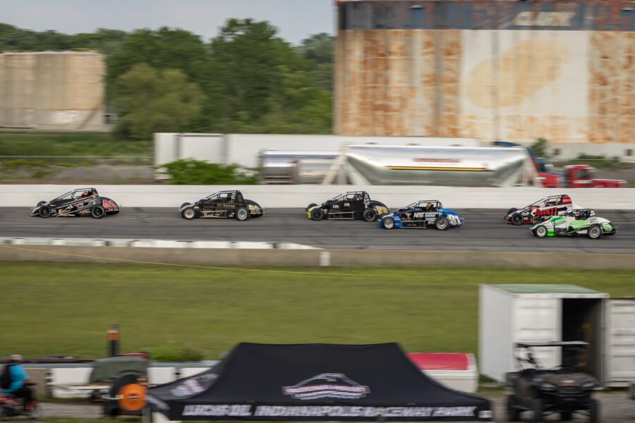 Sprint Cars On Backstretch At Indianapolis Raceway Park 2025
