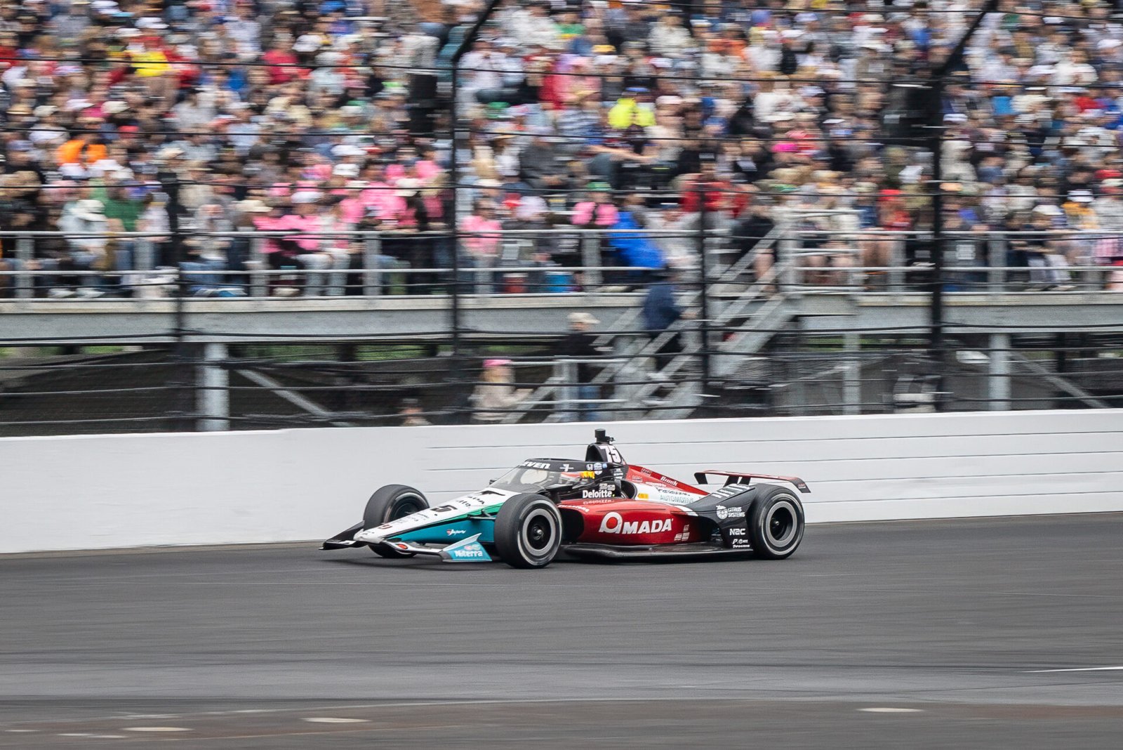 Takuma Sato Exits Turn 4 At 2025 Indy 500
