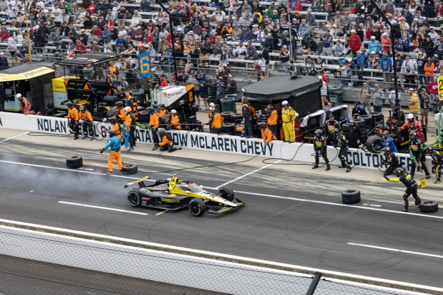 Colton Herta Comes In Too Fast For Pit At 2025 Indy 500