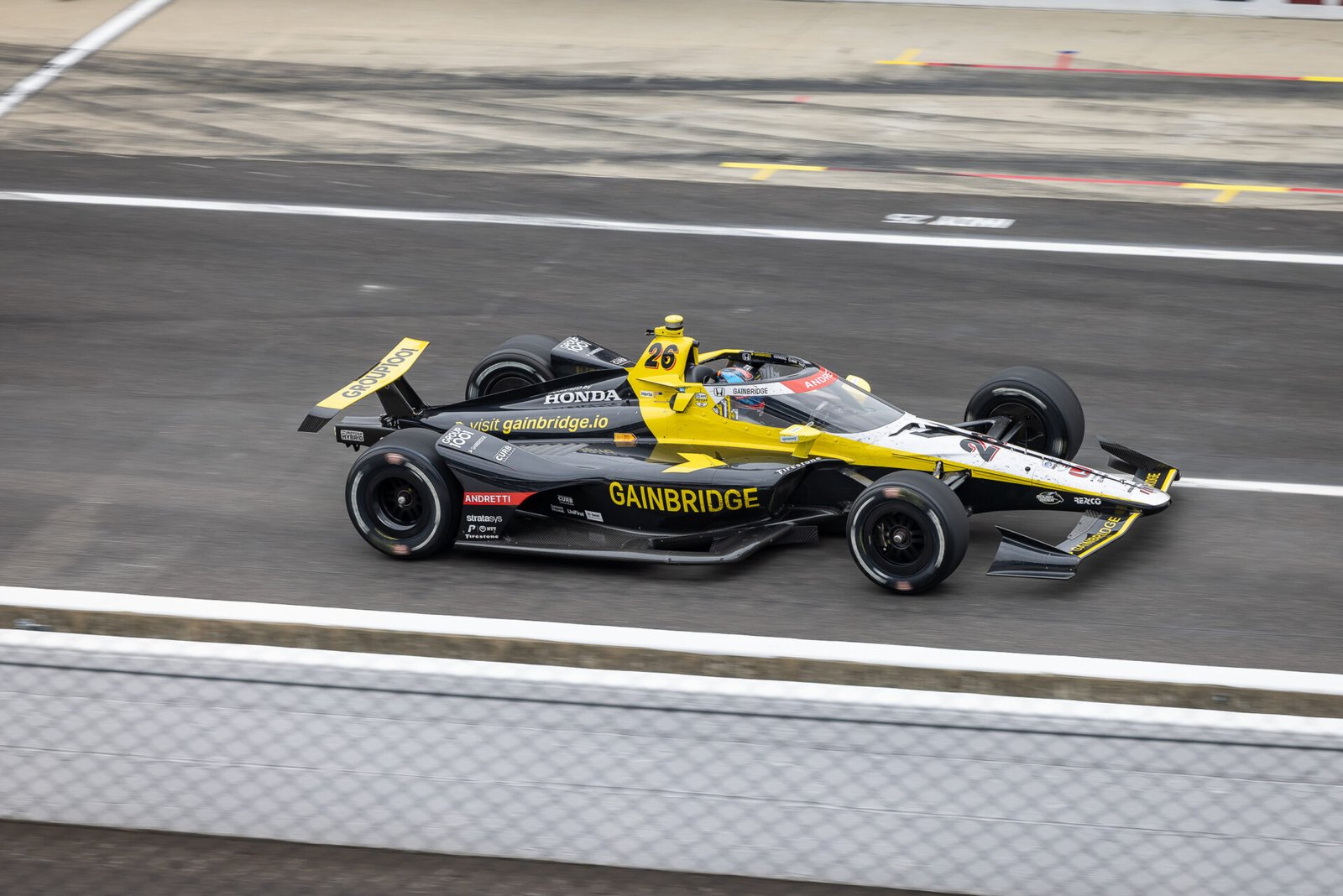 Colton Herta Heads Down Pit Lane At 2025 Indy 500