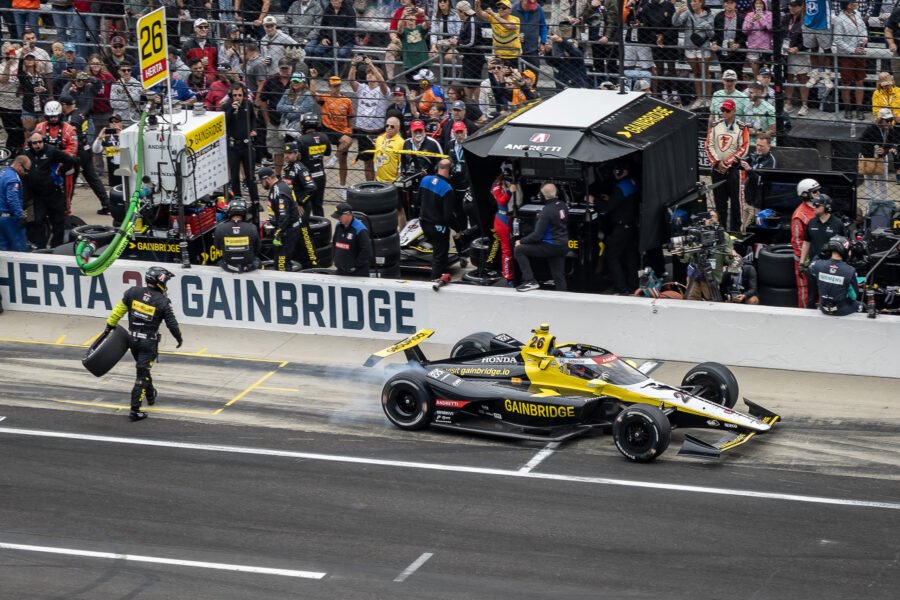 Colton Herta Takes Off After Pit Stop At 2025 Indy 500