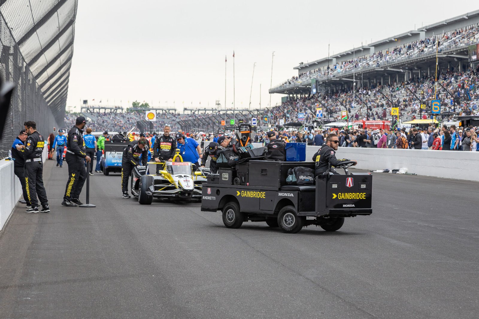 Colton Herta Team Rolls Car Out To Grid At Indy 500 2025
