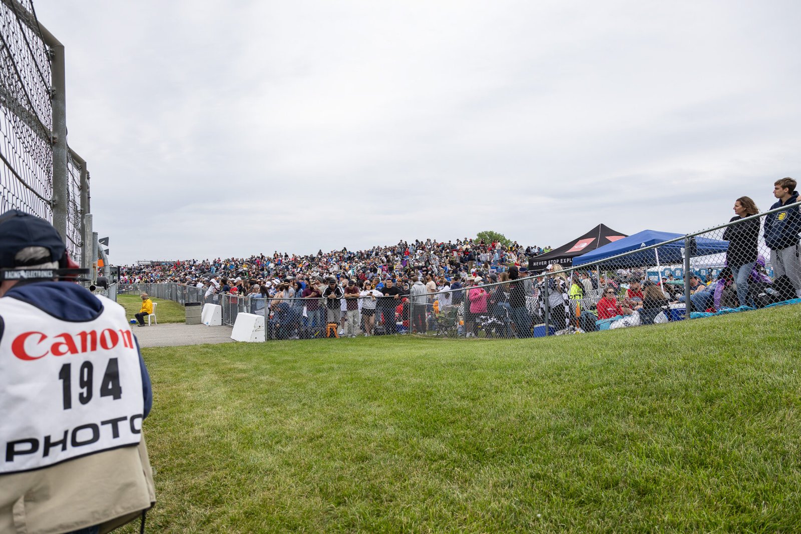 Fans Cover All Infield Mounds At Indy 500