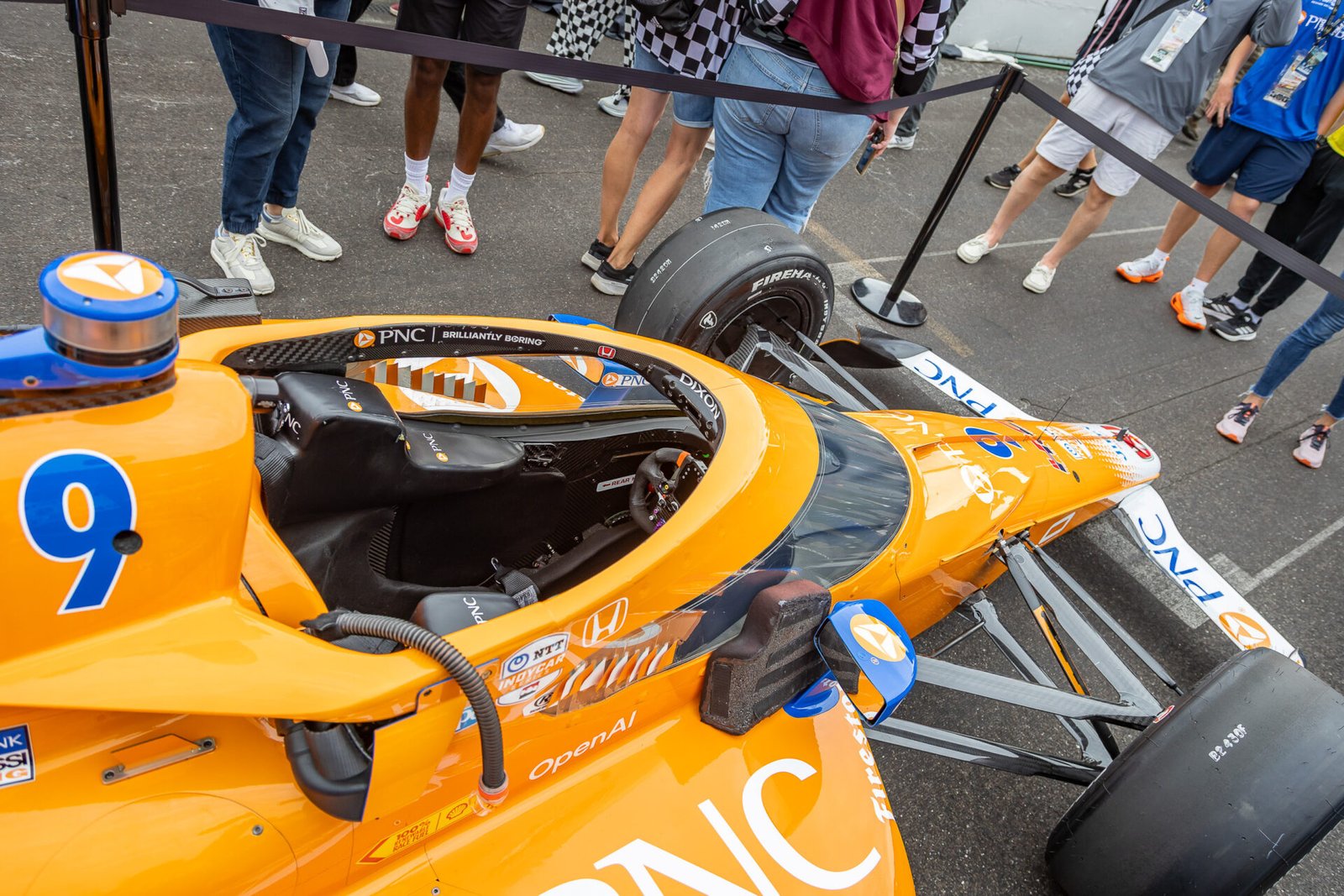 Inside Scott Dixon Car