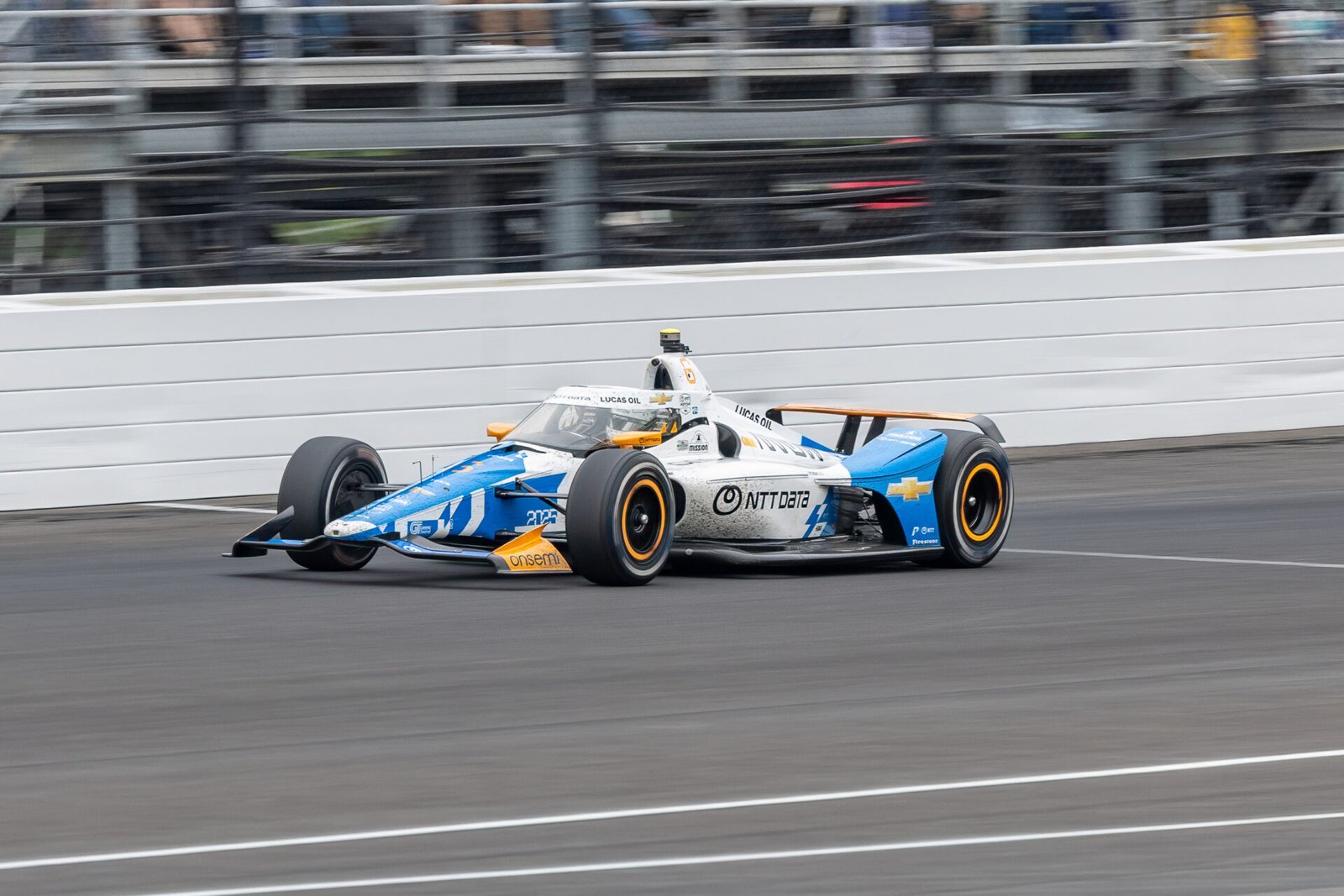 Nolan Siegel Heads Down Main Straight At 2025 Indy 500