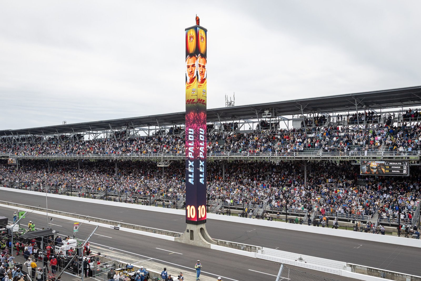 Scoring Pylon At Indianapolis Shows 2025 Winner Alex Palou