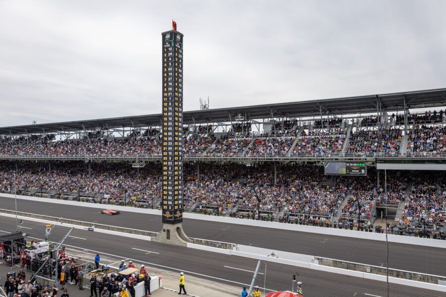 Scoring Pylon Shows Race Standings With 10 Laps To Go In 2025 Indy 500