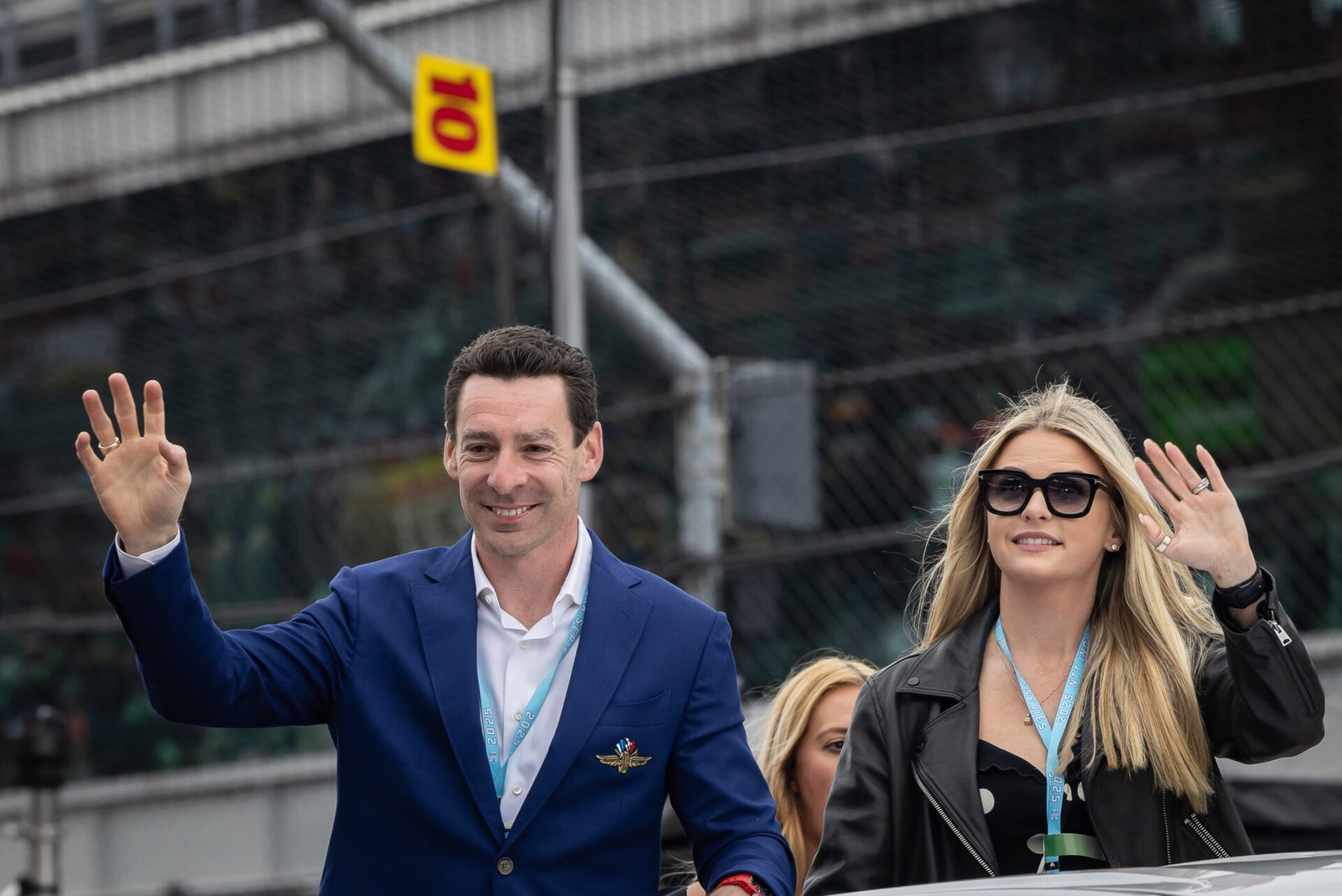 Simon Pagenaud Waves To Fans