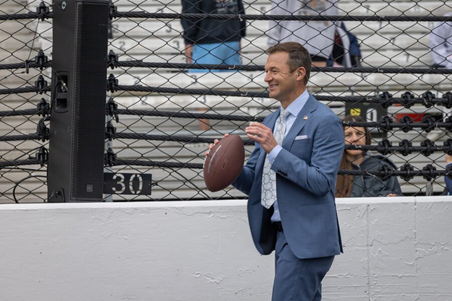 Townsend Bell Plays Catch Prior To Indy 500 2025