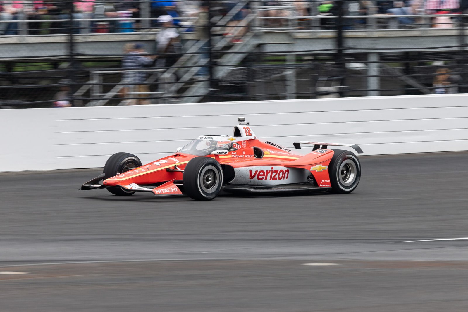 Will Power Heads Down Main Straight At 2025 Indy 500