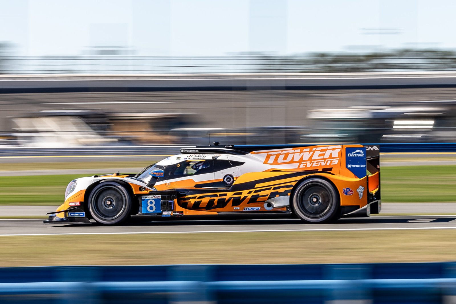 8 Tower Motorsports Lmp2 Heading Toward West Horseshoe At Daytona International Speedway 2026