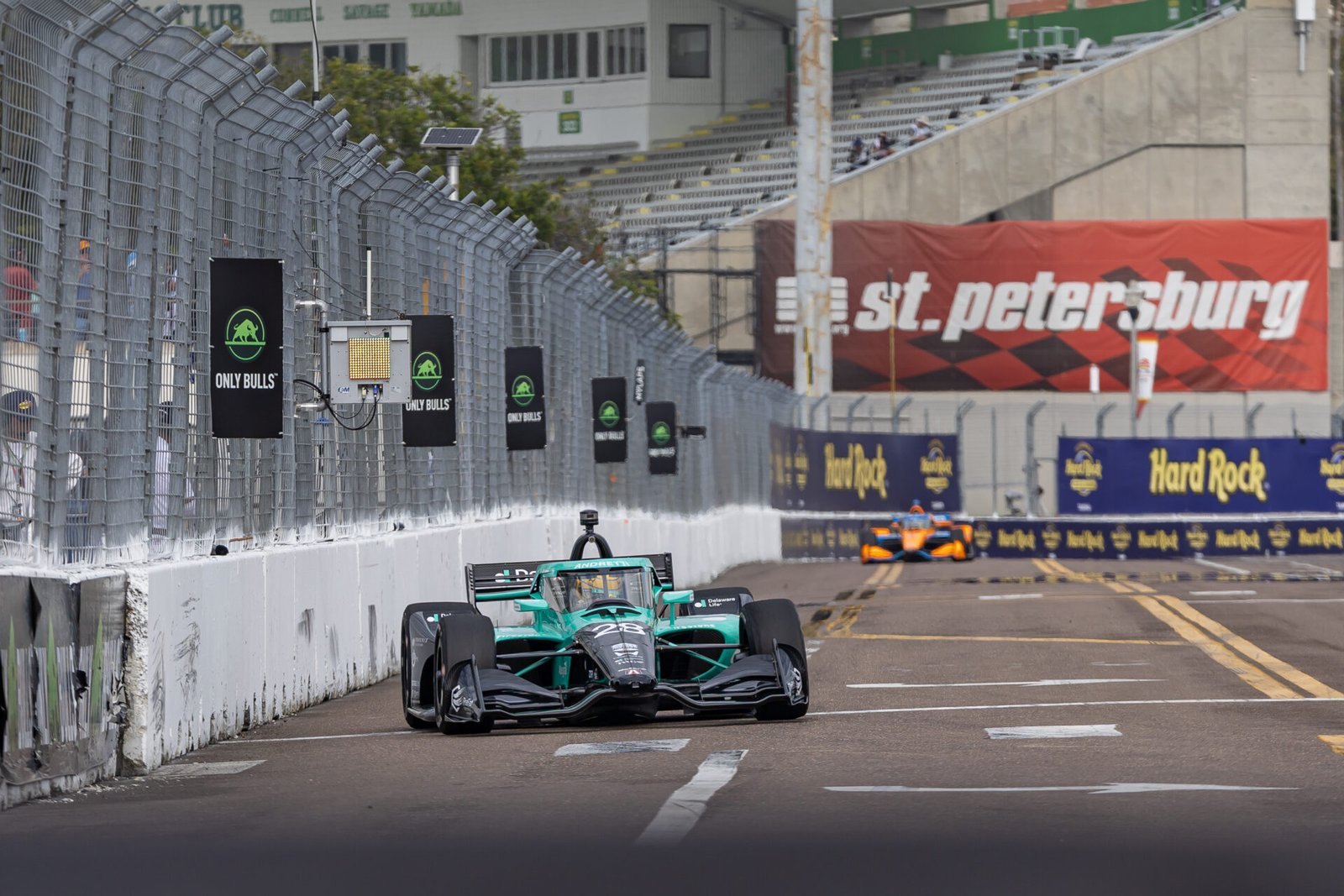 Marcus Ericsson Heads Down Bayshore Drive Into Turn 10 At St Pete