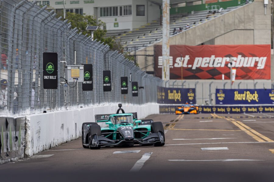 Marcus Ericsson Heads Down Bayshore Drive Into Turn 10 At St Pete