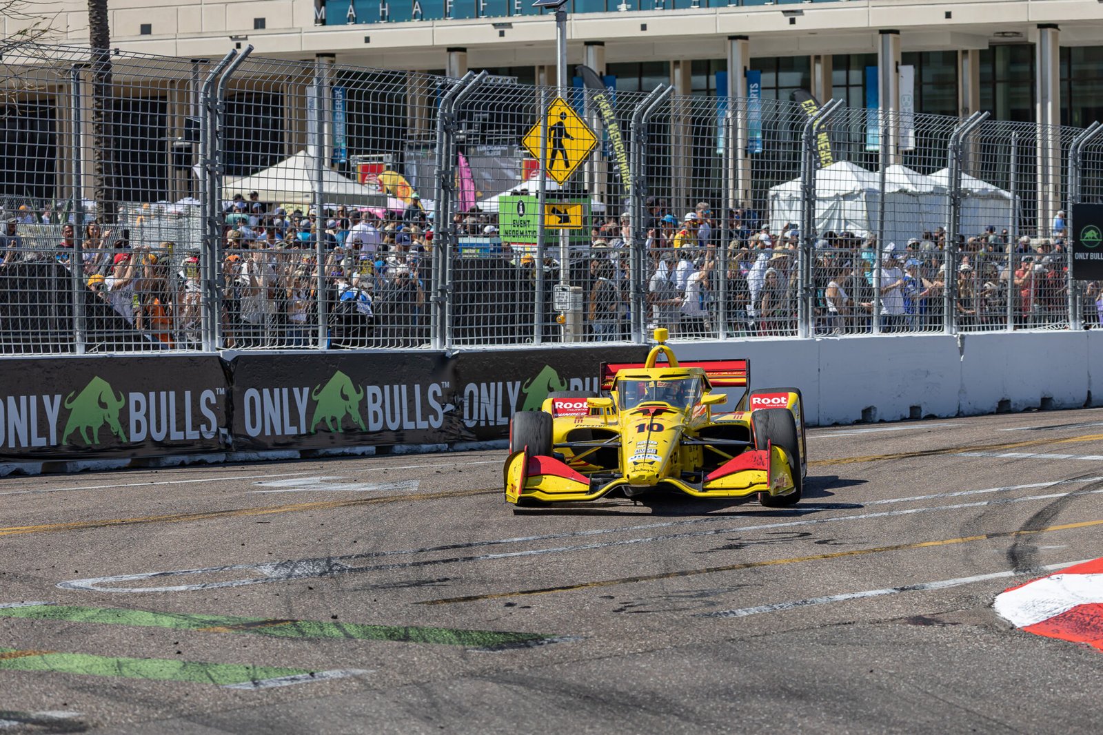 Alex Palou In Turn 10 Toward End Of St Pete Grand Prix
