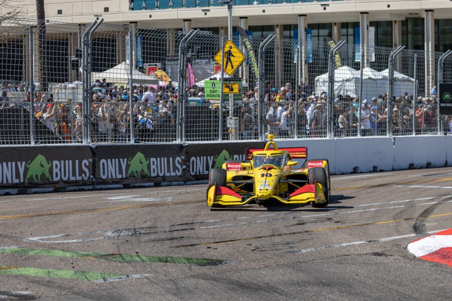Alex Palou In Turn 10 Toward End Of St Pete Grand Prix