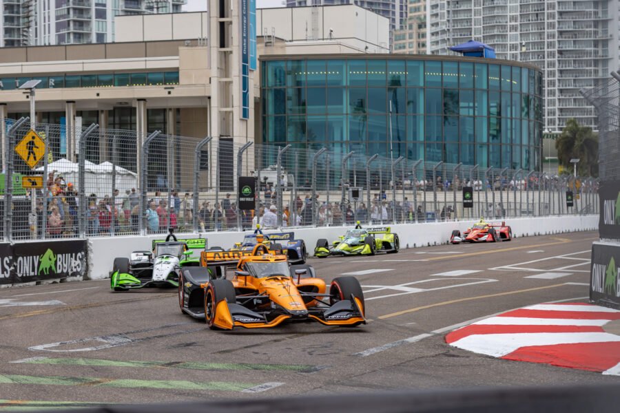 Christian Lundgaard Leads Group Into Turn 10 At St Pete