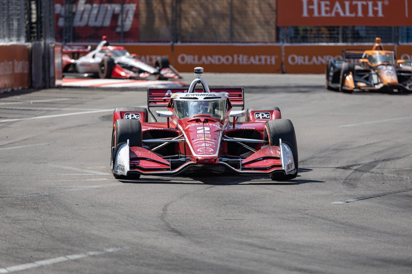Josef Newgarden Leads Group Through Turns 4 And 5 At St Pete