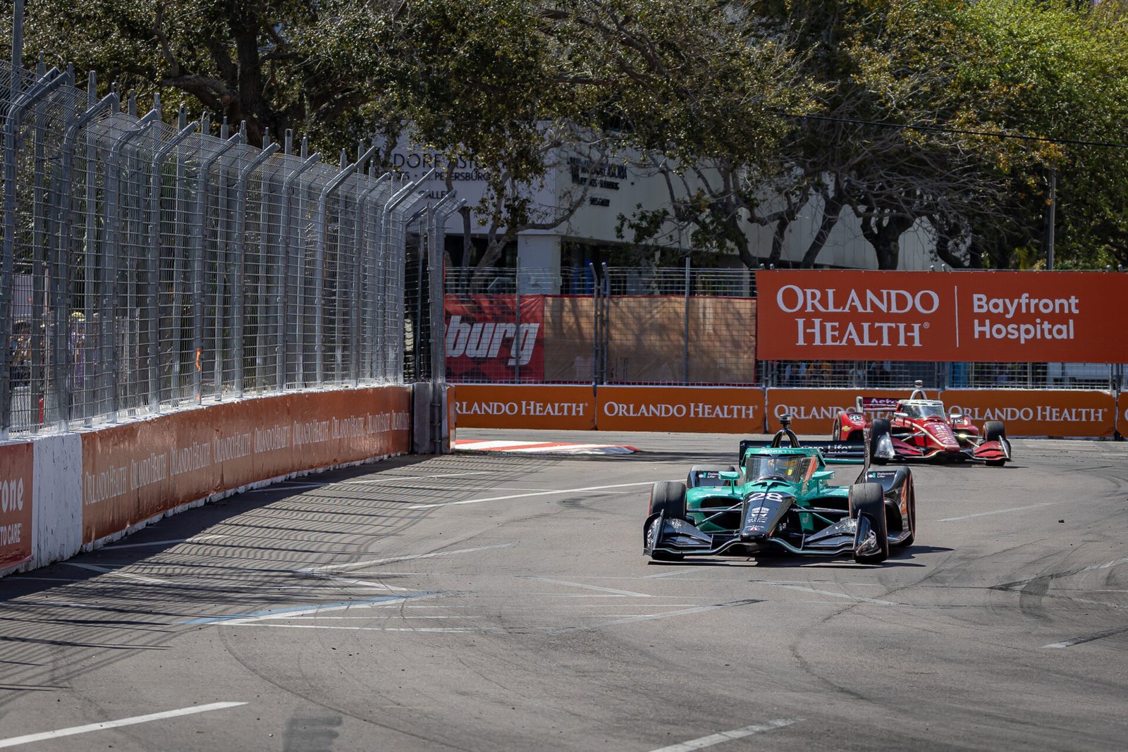 Marcus Ericsson Leads Josef Newgarden Out Of Turn 4 At St Pete