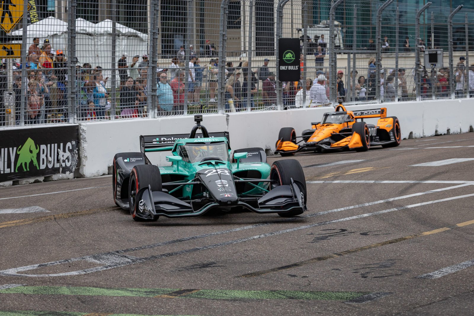 Marcus Ericsson Races With Pato Oward In Turn 10 At St Pete