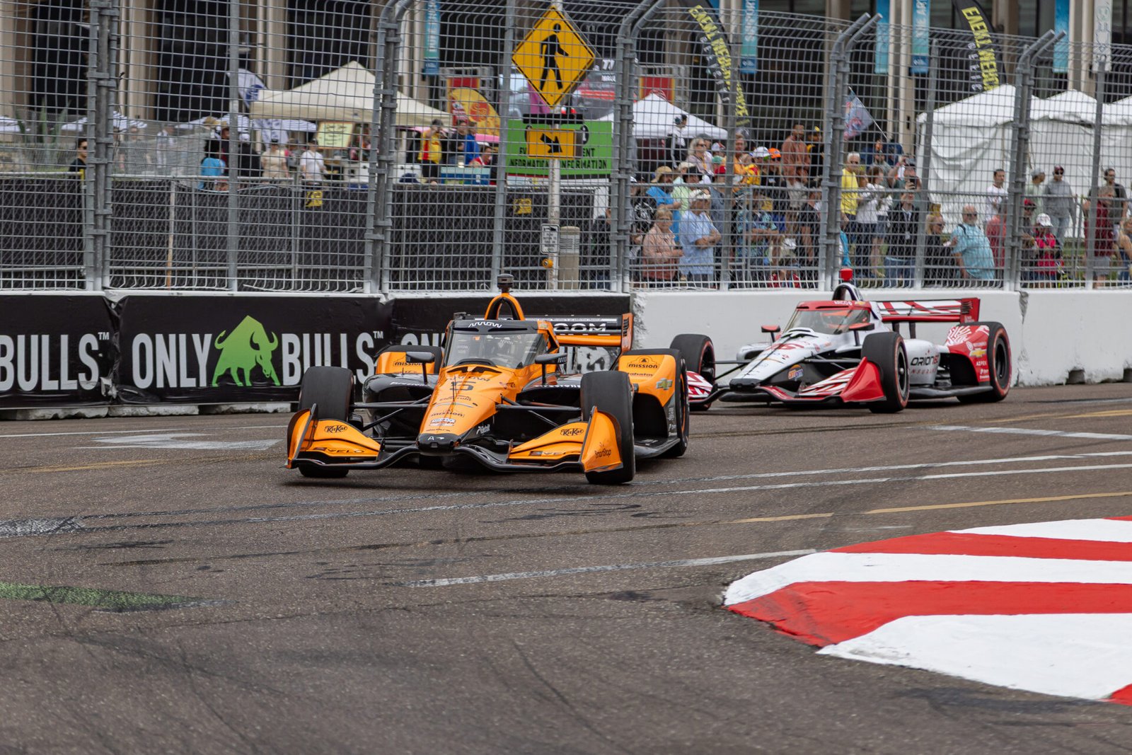 Pato Oward Leads Rinus Veekay Into Turn 10 At St Pete