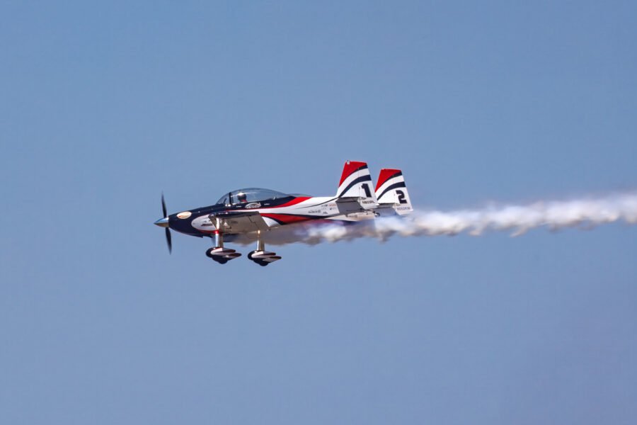 Redline Team Flies By To Left
