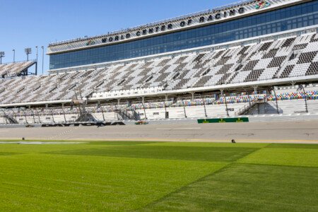 View of the Finish Line at Daytona International Speedway View Of Finish Line At Daytona International Speedway