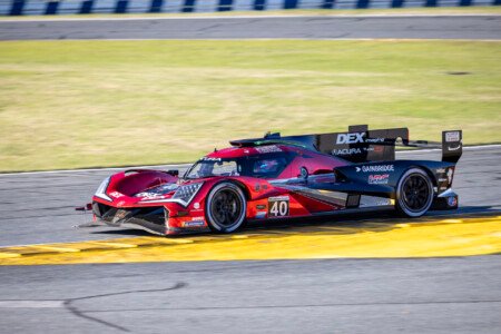 40 Wayne Taylor Andretti Racing Acura Exiting the International Horseshoe at Daytona International Speedway - 2024 40 Wayne Taylor Andretti Racing Acura Exiting International Hors