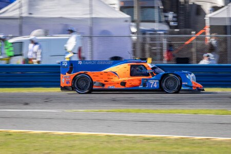 74 Riley Motorsports Oreca Entering the International Horseshoe at Daytona International Speedway - 2024 74 Riley Motorsports Oreca Entering International Horseshoe At D