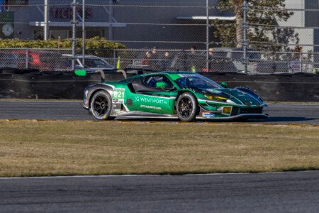 021 Triarsi Competizione Ferrari Entering the International Horseshoe at Daytona International Speedway - 2025 021 Triarsi Competizione Ferrari Entering International Horsesho
