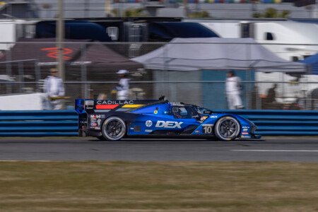 10 Wayne Taylor Racing Cadillac Heading Toward the International Horseshoe at Daytona International Speedway - 2025 10 Wayne Taylor Racing Cadillac Heading Toward International Hor