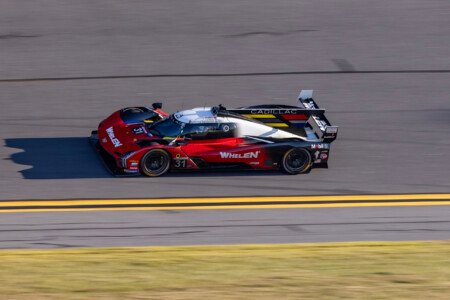 31 Whelen Cadillac on the Turn 1 Banking at Daytona International Speedway - 2025 31 Whelen Cadillac On Turn 1 Banking At Daytona International Sp