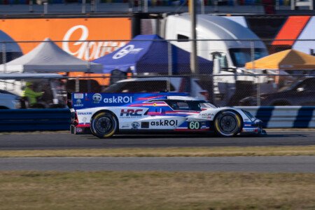 60 Meyer Shank Acura Heading Toward the International Horseshoe at Daytona International Speedway - 2025 60 Meyer Shank Acura Heading Toward International Horseshoe At D
