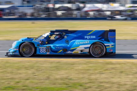 88 AF Corse Racing Oreca Heading Toward the West Horseshoe at Daytona International Speedway - 2025