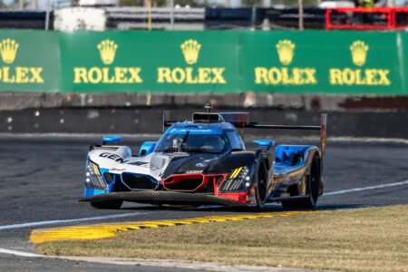 24 M Team WRT BMW Exiting the International Horseshoe at Daytona International Speedway - 2026