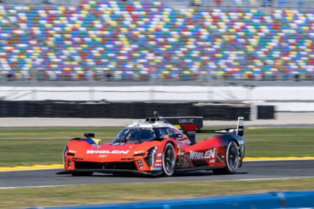 31 Whelen Cadillac Heading Toward the West Horseshoe at Daytona International Speedway - 2026